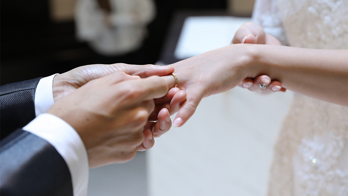 細い結婚指輪